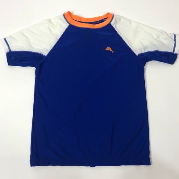 Tommy bahama boys blue orange and white rash guard - Picture 1 of 4
